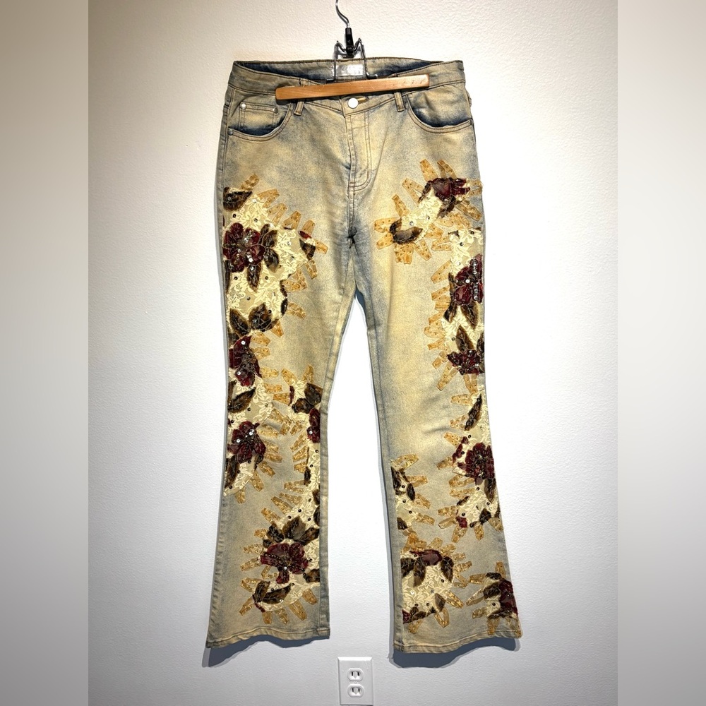 Y2K appliqué Denim Jeans